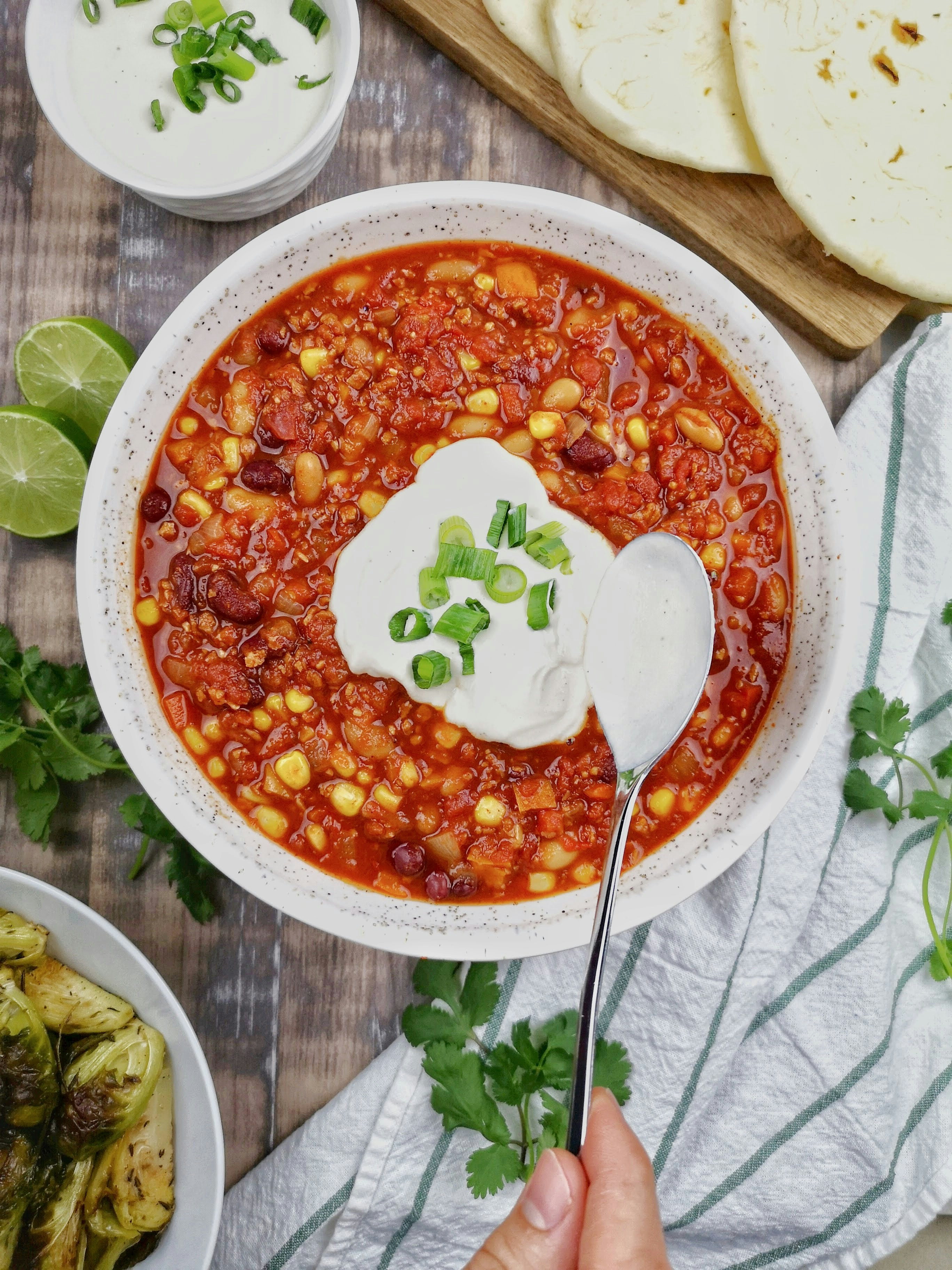 Chili con Carne Rezept mit wenig Fleisch - 90% fleischfrei